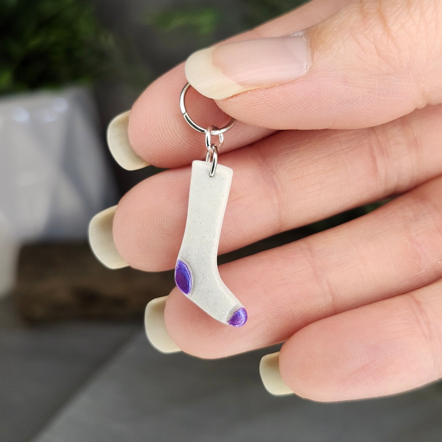 Chaussette gris argenté