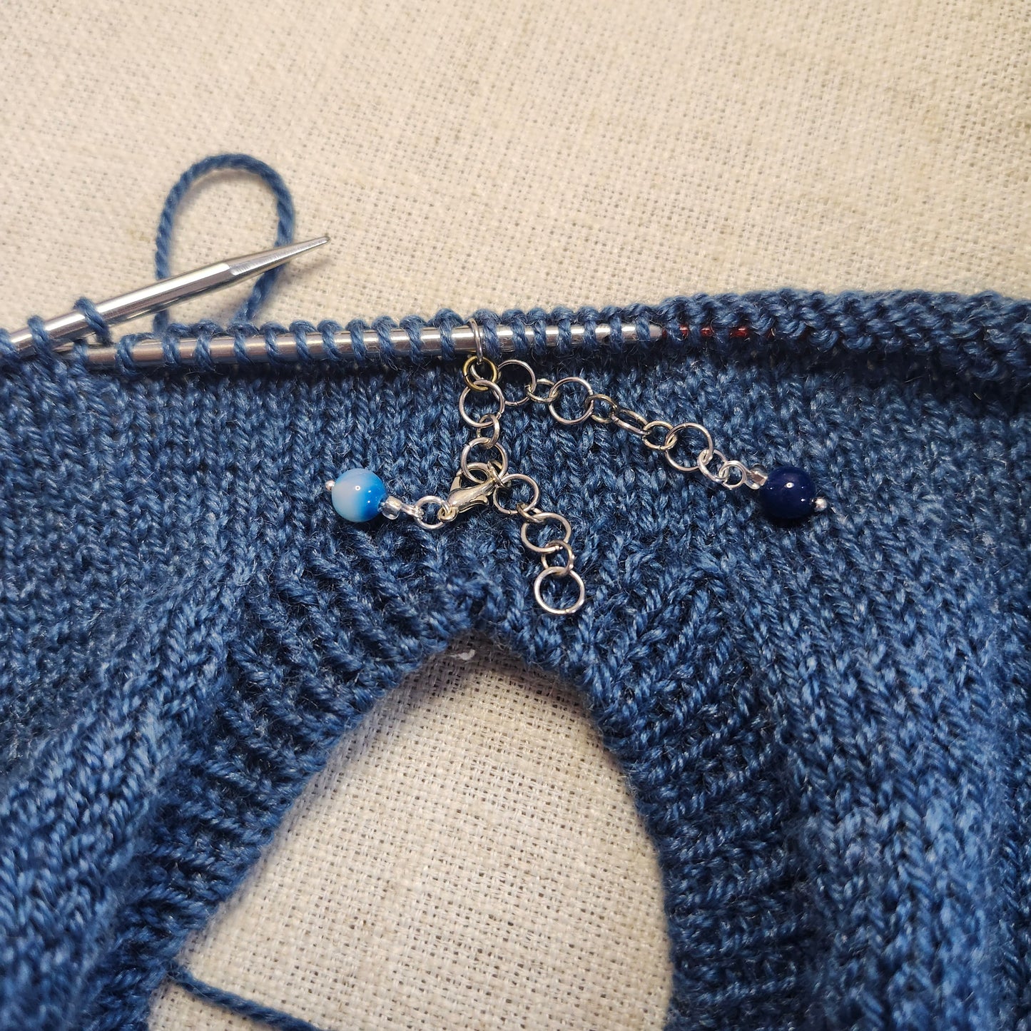 Compteur de rangs 6mm - Verre rose