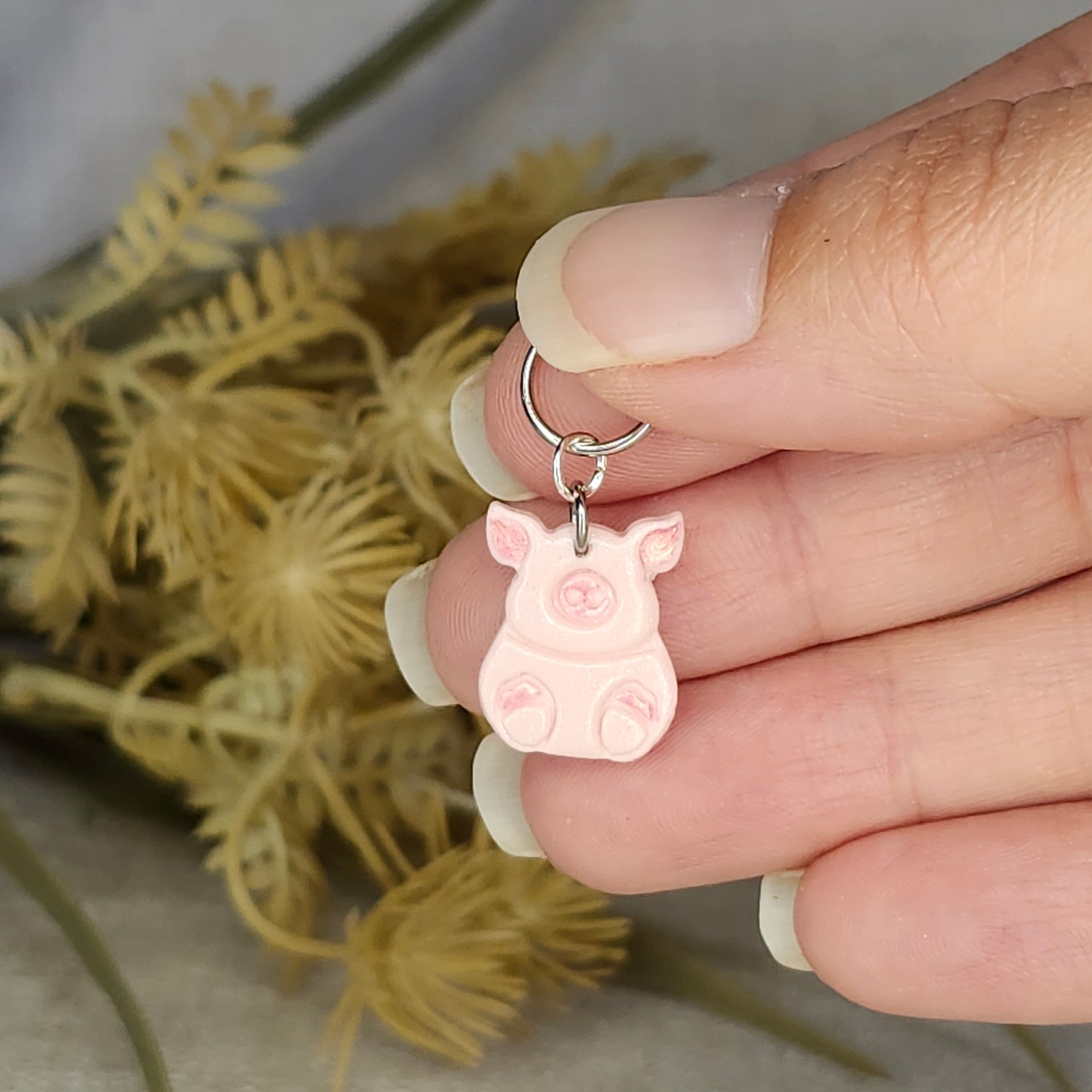Cochon rose de face