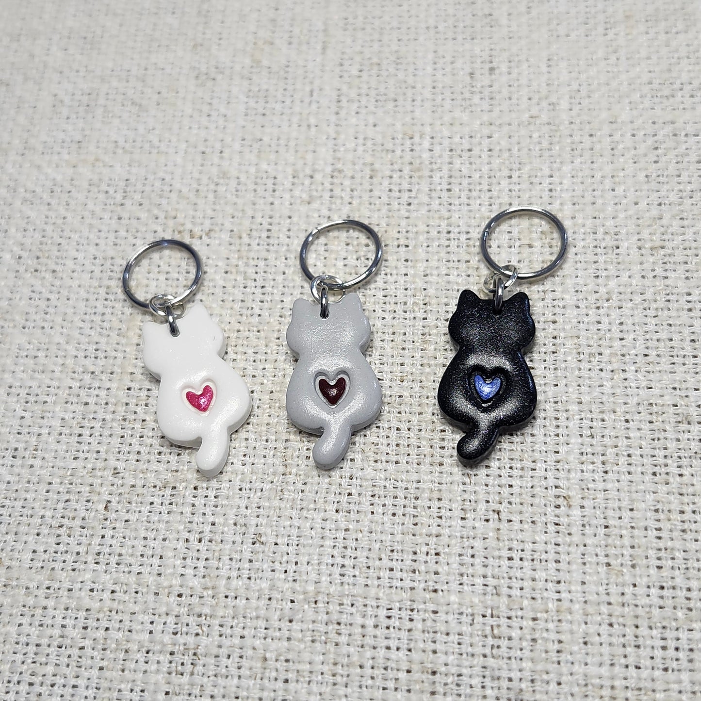 Chat de dos blanc