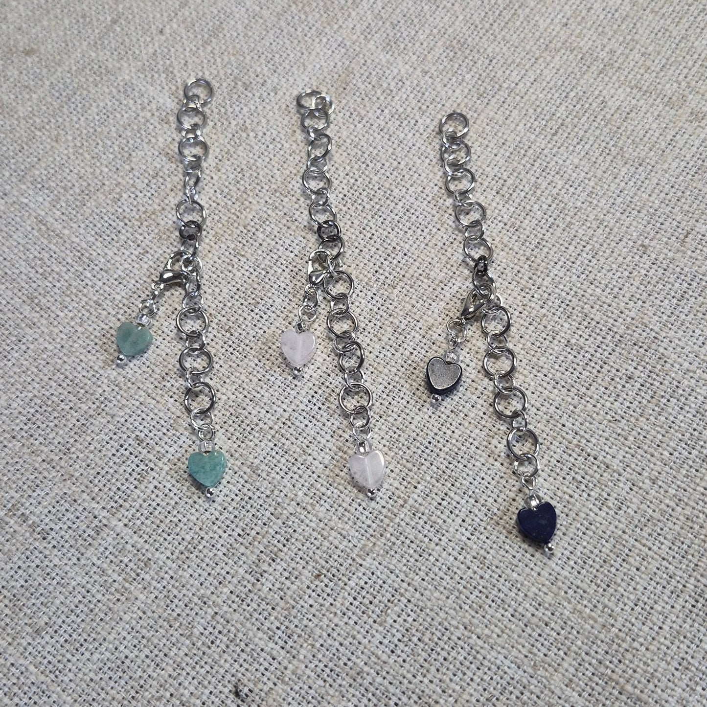 Compteur de rangs fantaisie 6mm - Cœur lapis marine