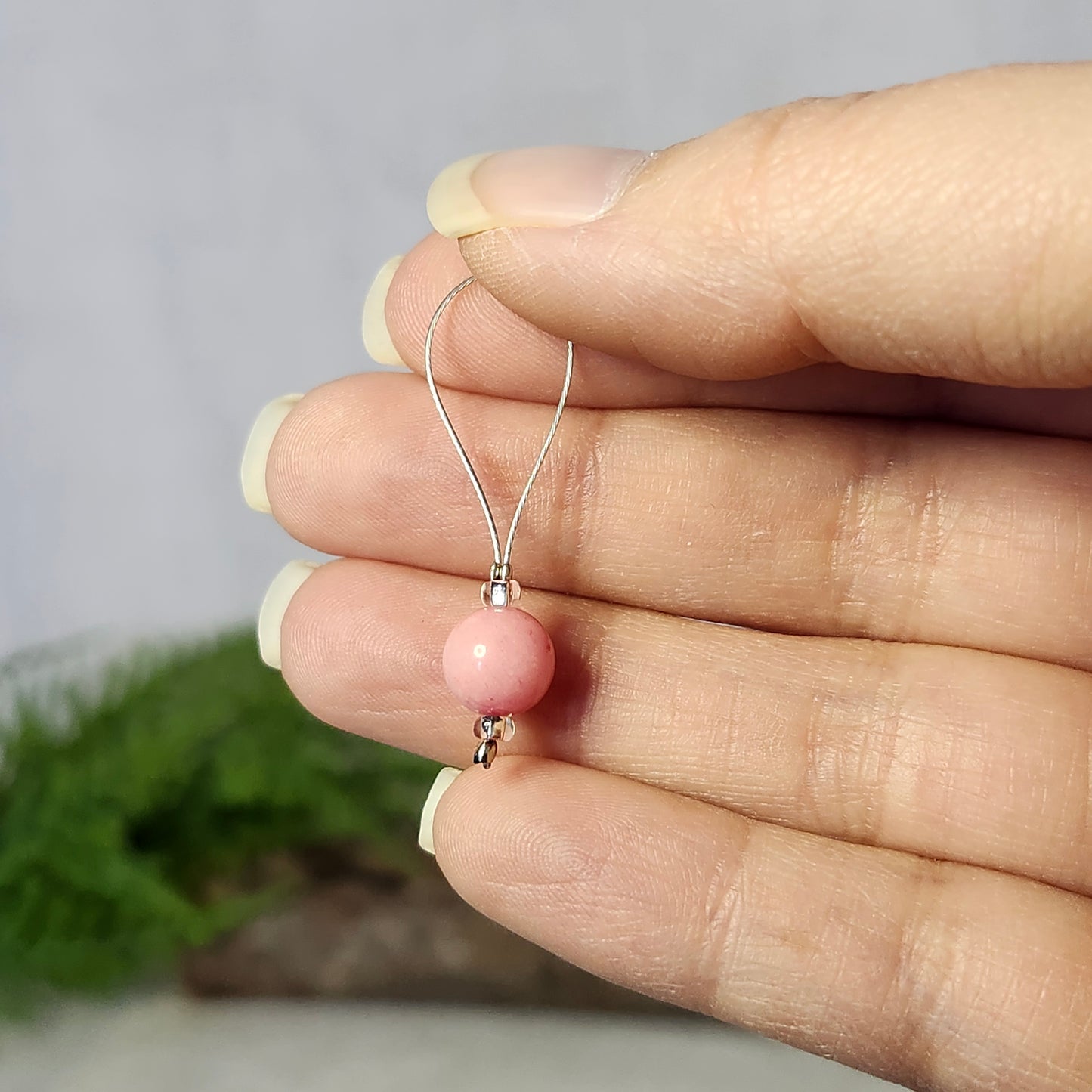 Marqueurs sur fil d'acier - Jade pêche