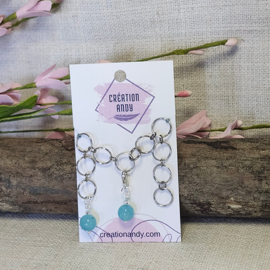 Compteur de rangs 10mm - Jade Mashan aqua