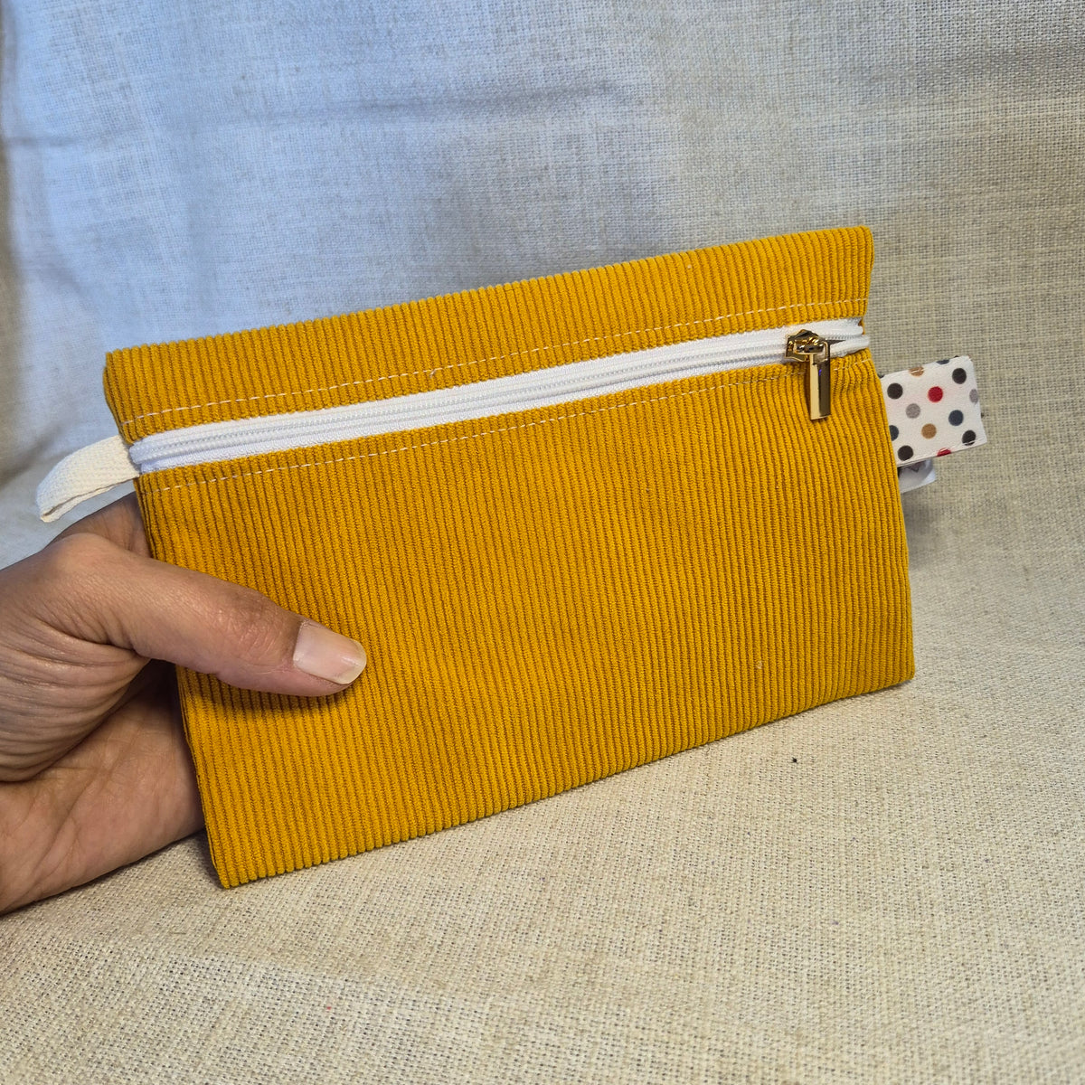Velis Carnet - Velours jaune X pois