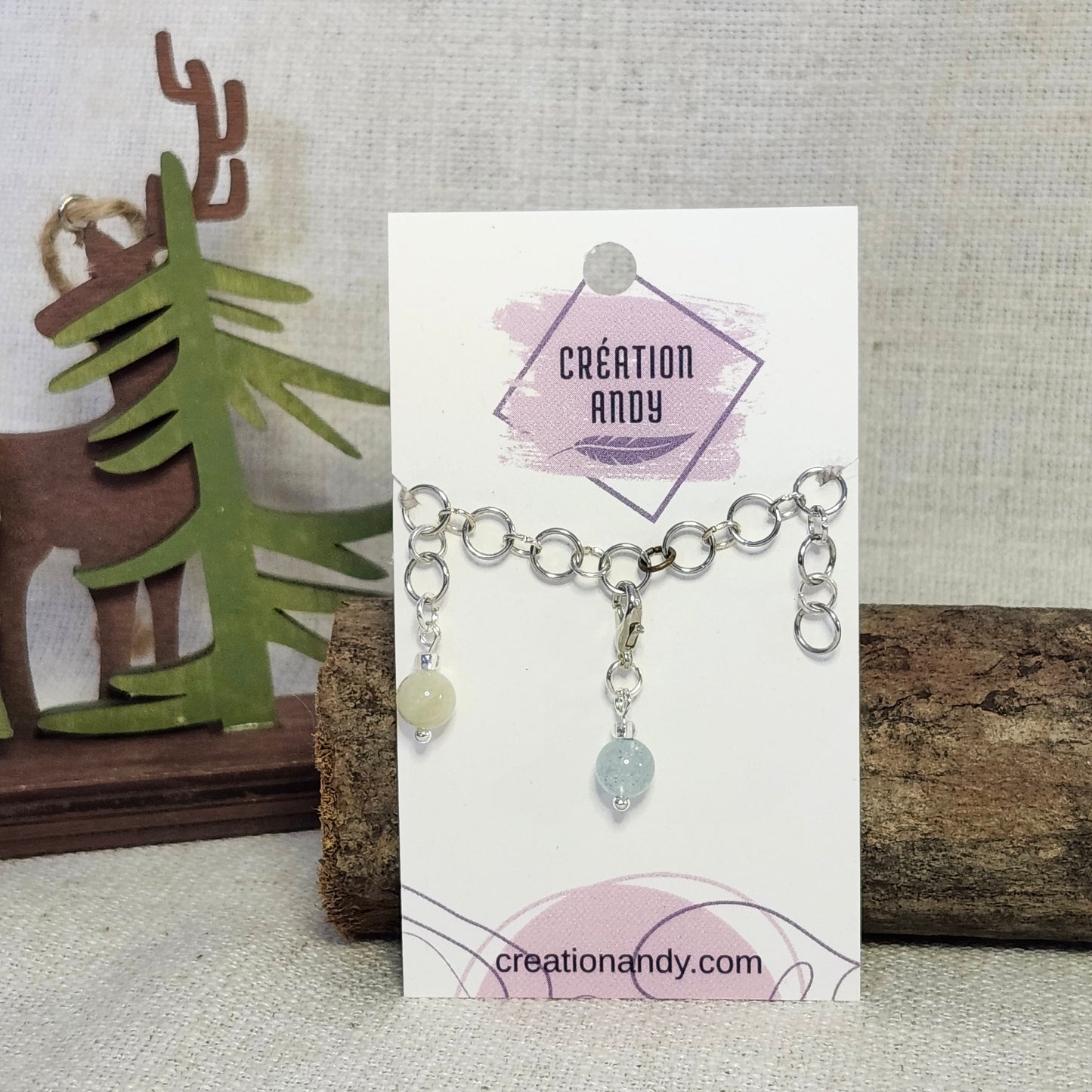 Compteur de rangs - Amazonite beige