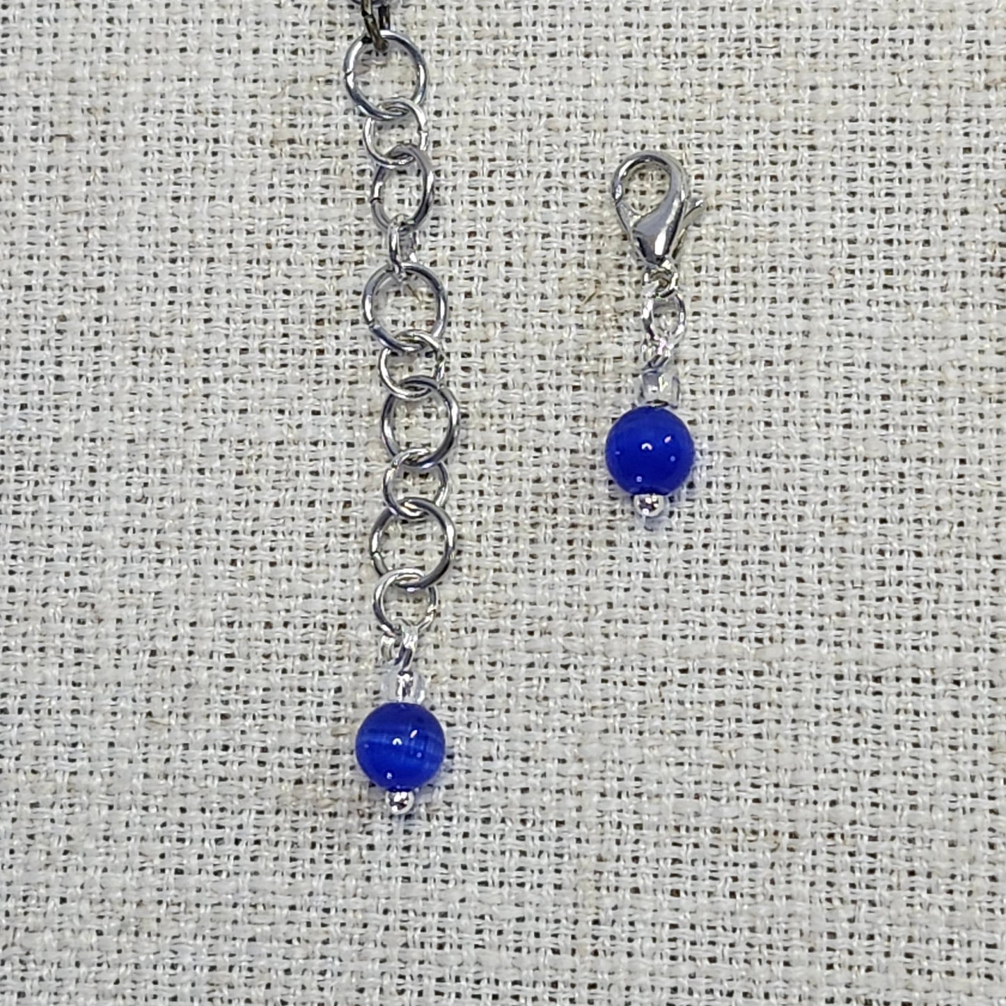 Compteur de rangs 6mm - Verre bleu royal