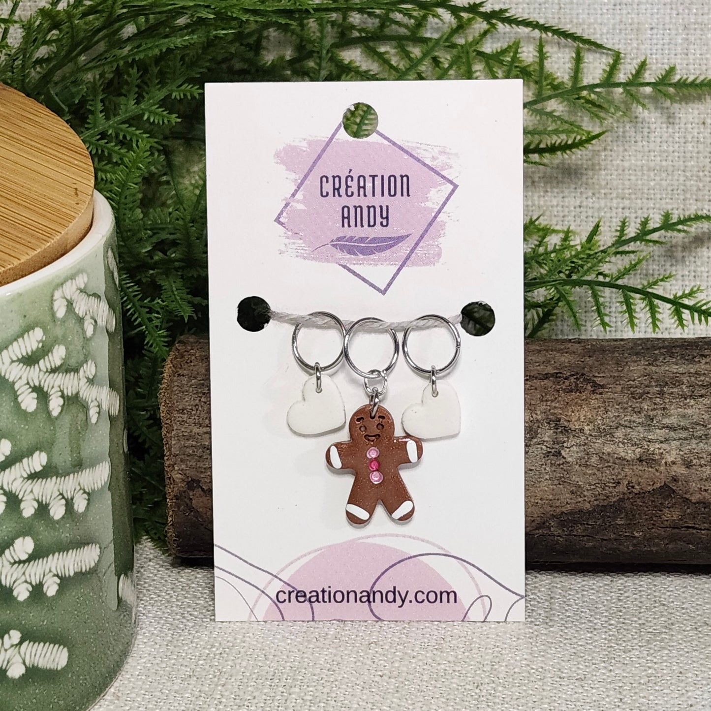 Bonhomme en pain d'épices rose