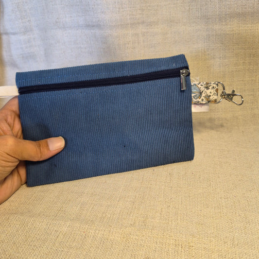 Velis Carnet - Velours bleu X Papillons
