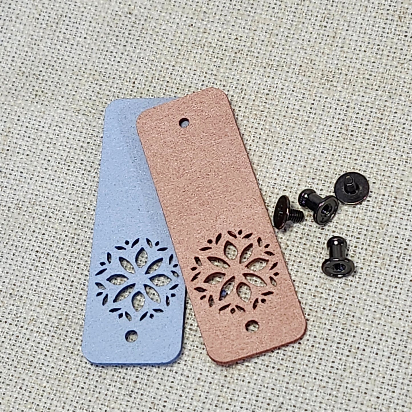 Étiquettes pour tricot - Orange et Bleu