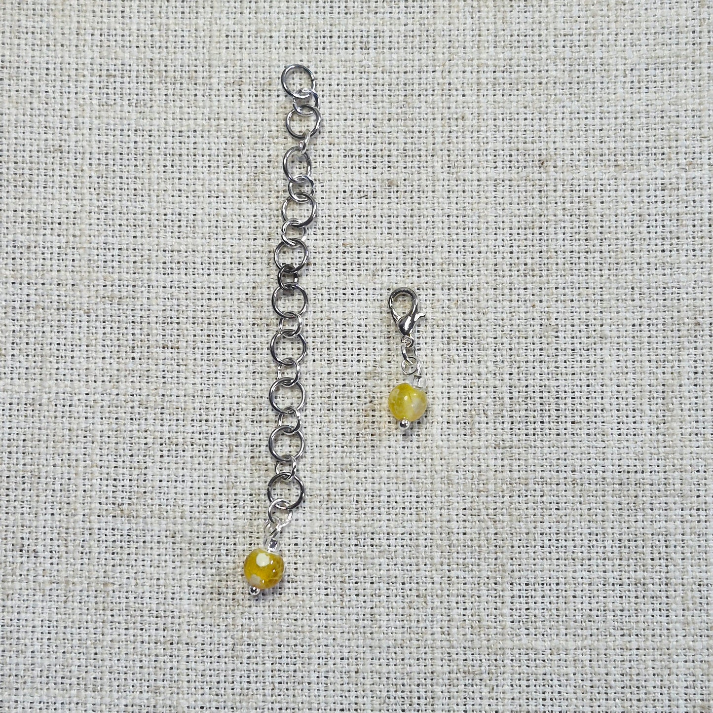 Compteur de rangs 6mm - Agate de feu jaune