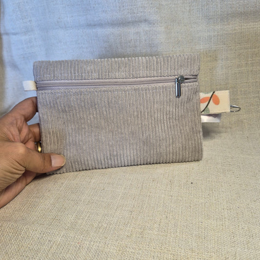 Velis Carnet - Velours greige X oiseaux