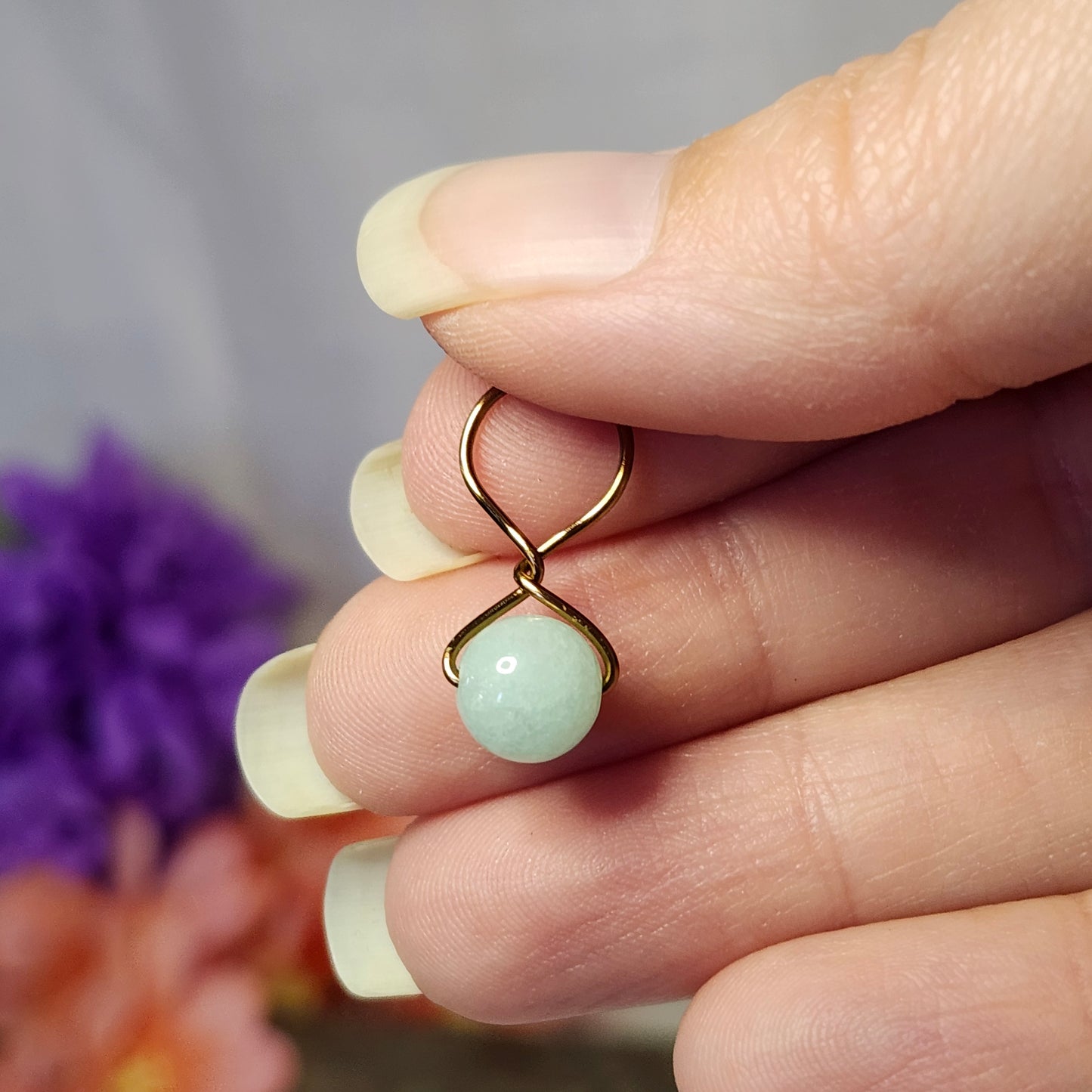 Orbe classique - Amazonite et Rosée