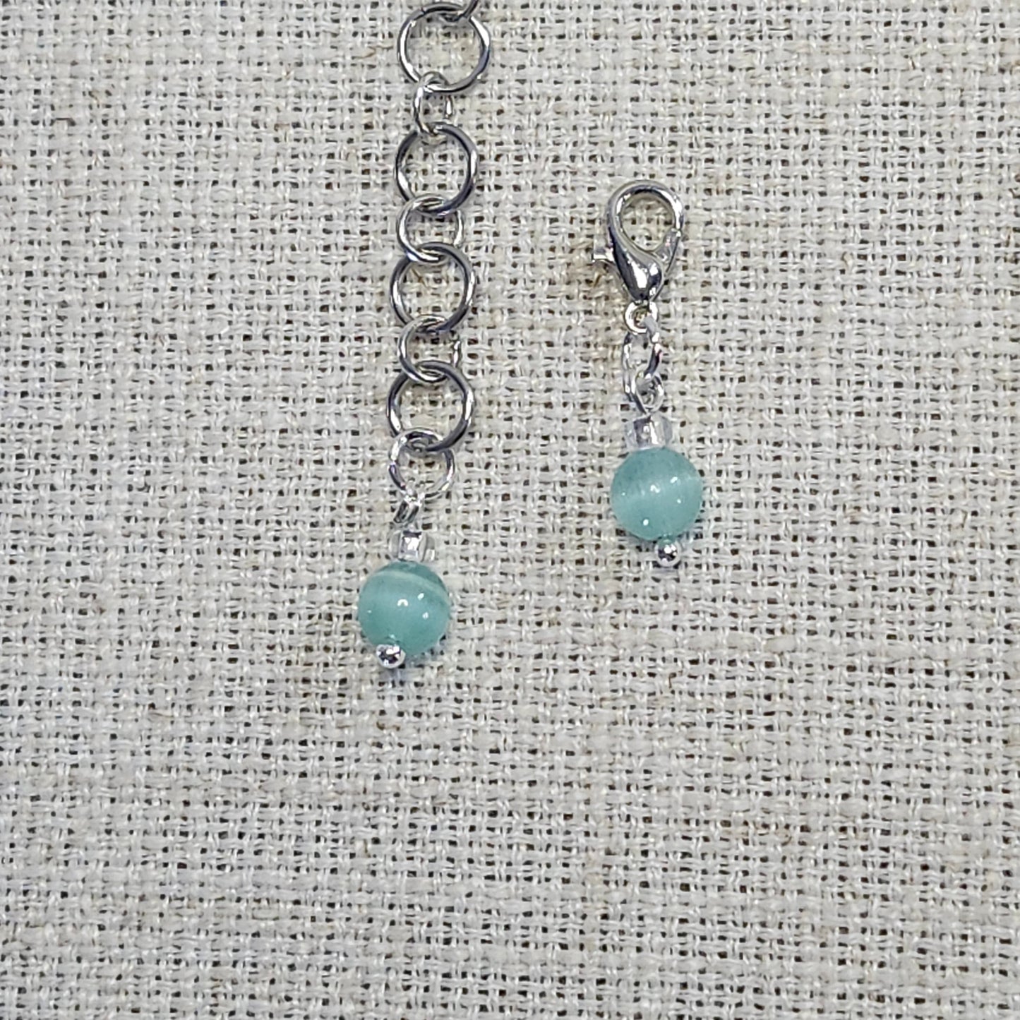 Compteur de rangs 6mm - Verre bleu vert
