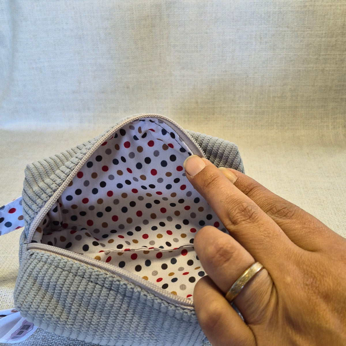 Velis Signature - Gris bleuté X Pois