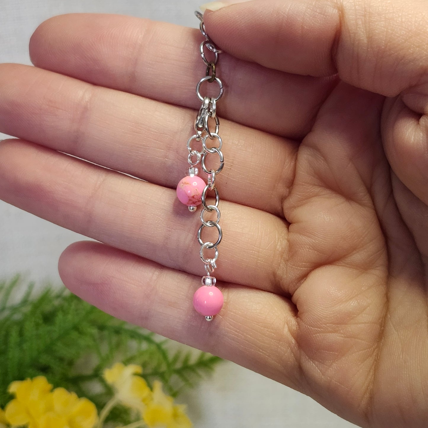 Compteur de rangs 6mm - Marbre impérial rose