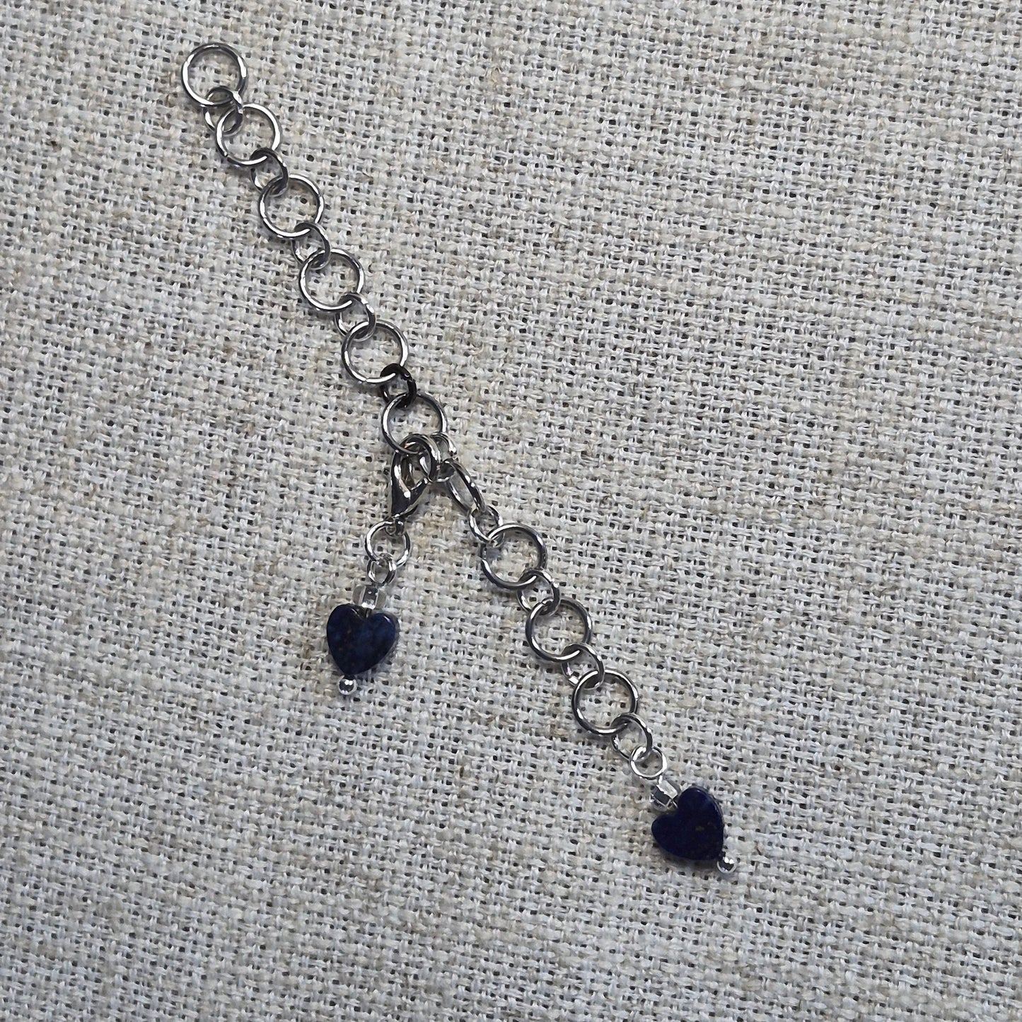 Compteur de rangs fantaisie 6mm - Cœur lapis marine