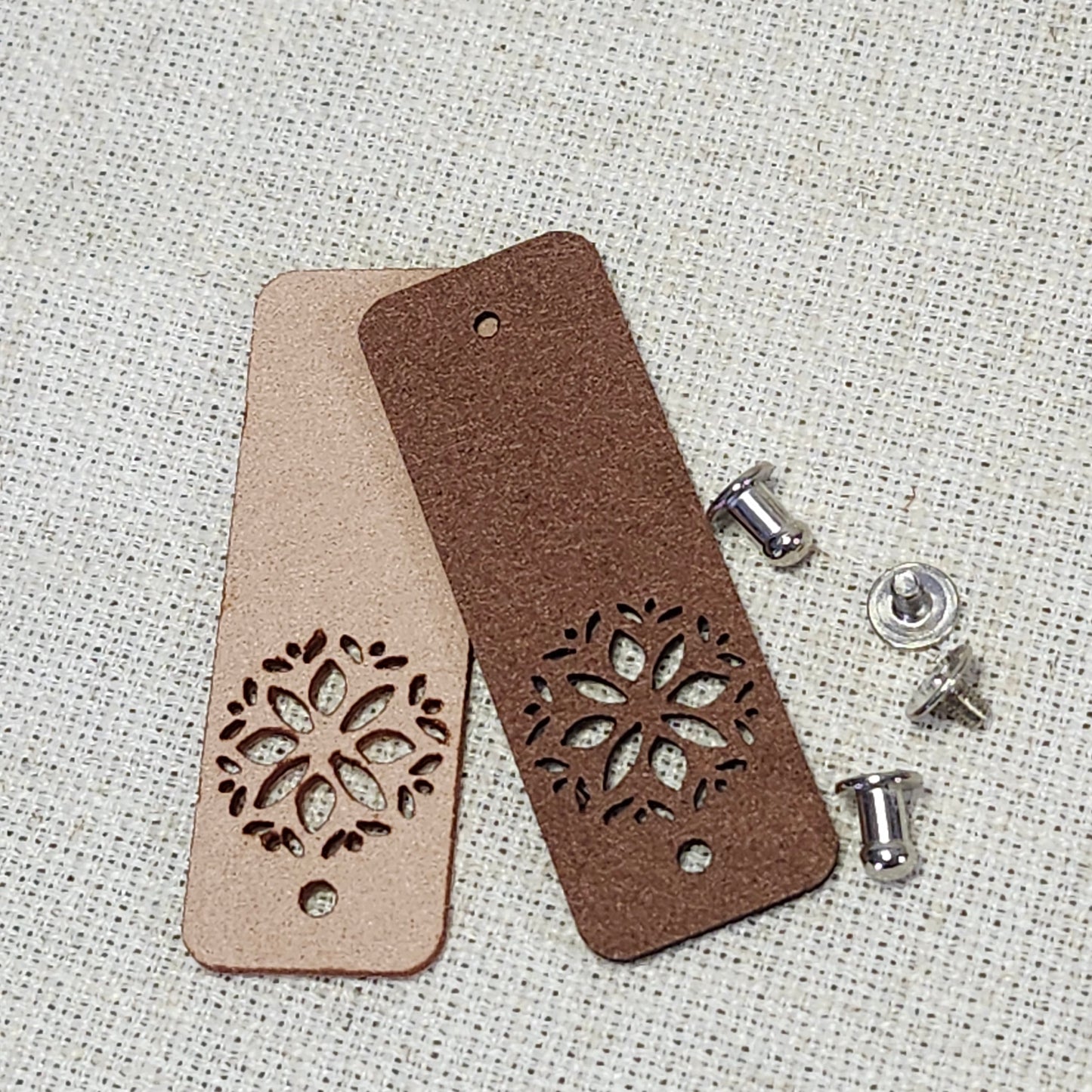Étiquettes pour tricot - Brun pâle et brun foncé