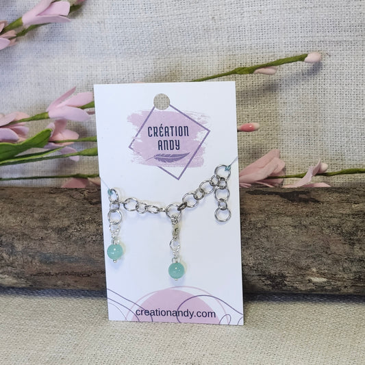 Compteur de rangs 6mm - Verre bleu vert