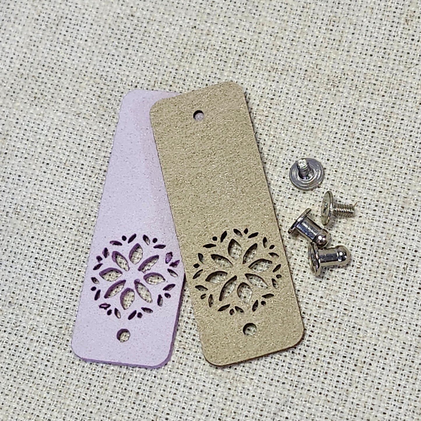 Étiquettes pour tricot - Lilas et Beige