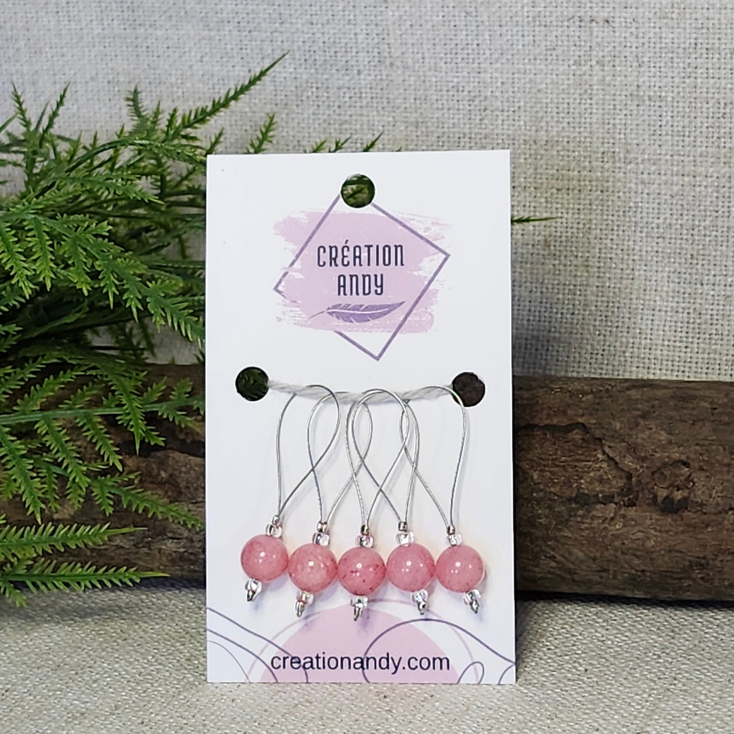 Marqueurs sur fil d'acier - Jade pêche