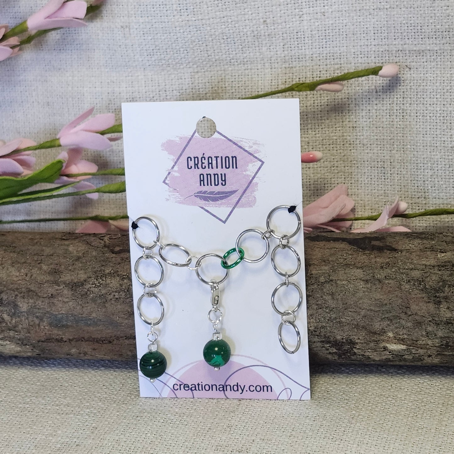 Compteur de rangs 10mm - Malachite vert