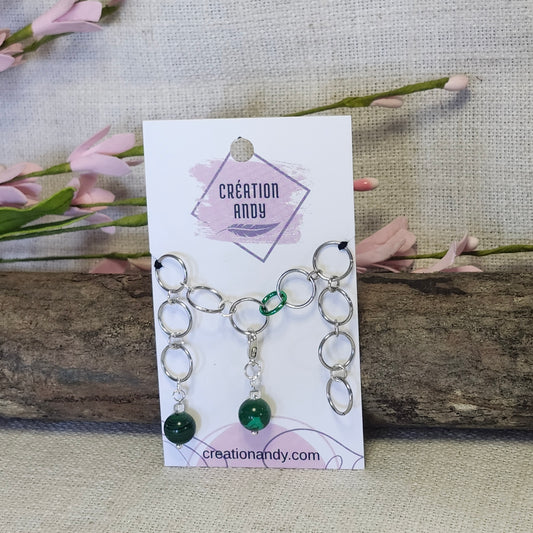 Compteur de rangs 10mm - Malachite vert