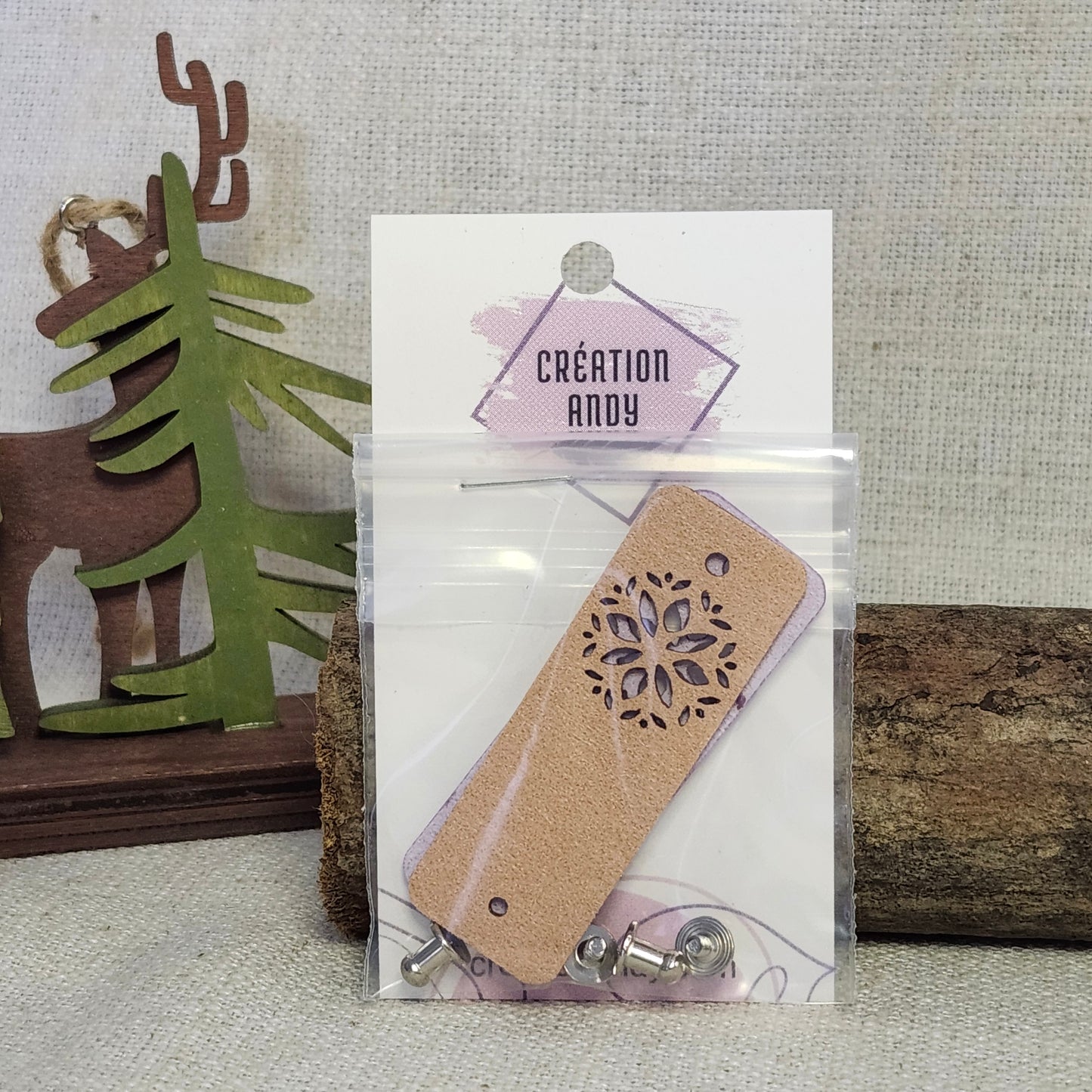 Étiquettes pour tricot - Lilas et orange