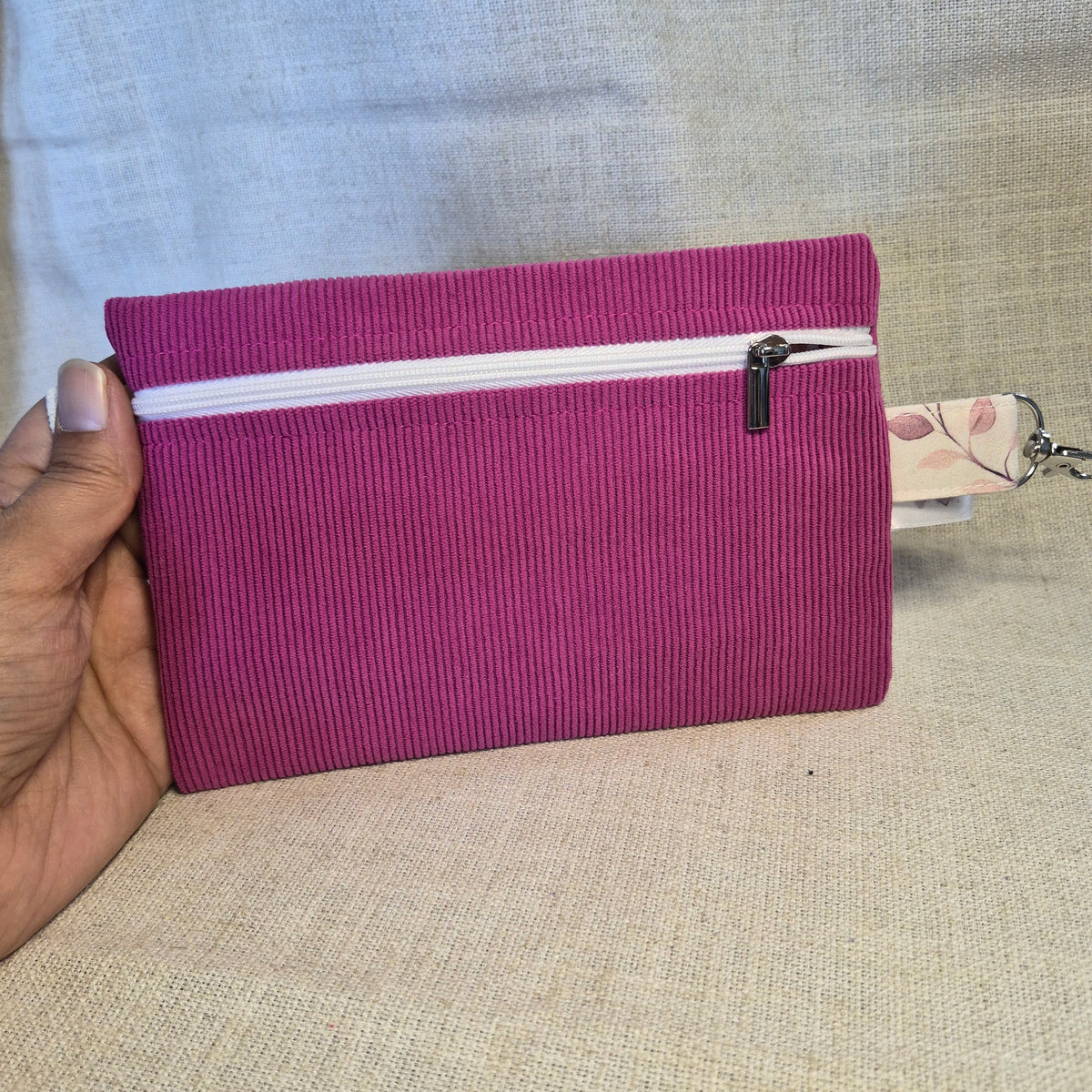 Velis Carnet - Velours rose X feuillage mauve