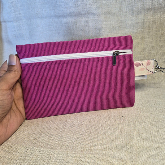 Velis Carnet - Velours rose X feuillage mauve
