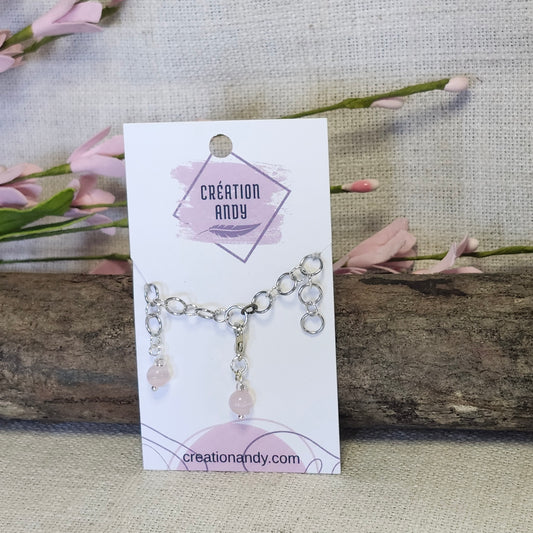 Compteur de rangs 6mm - Verre rose