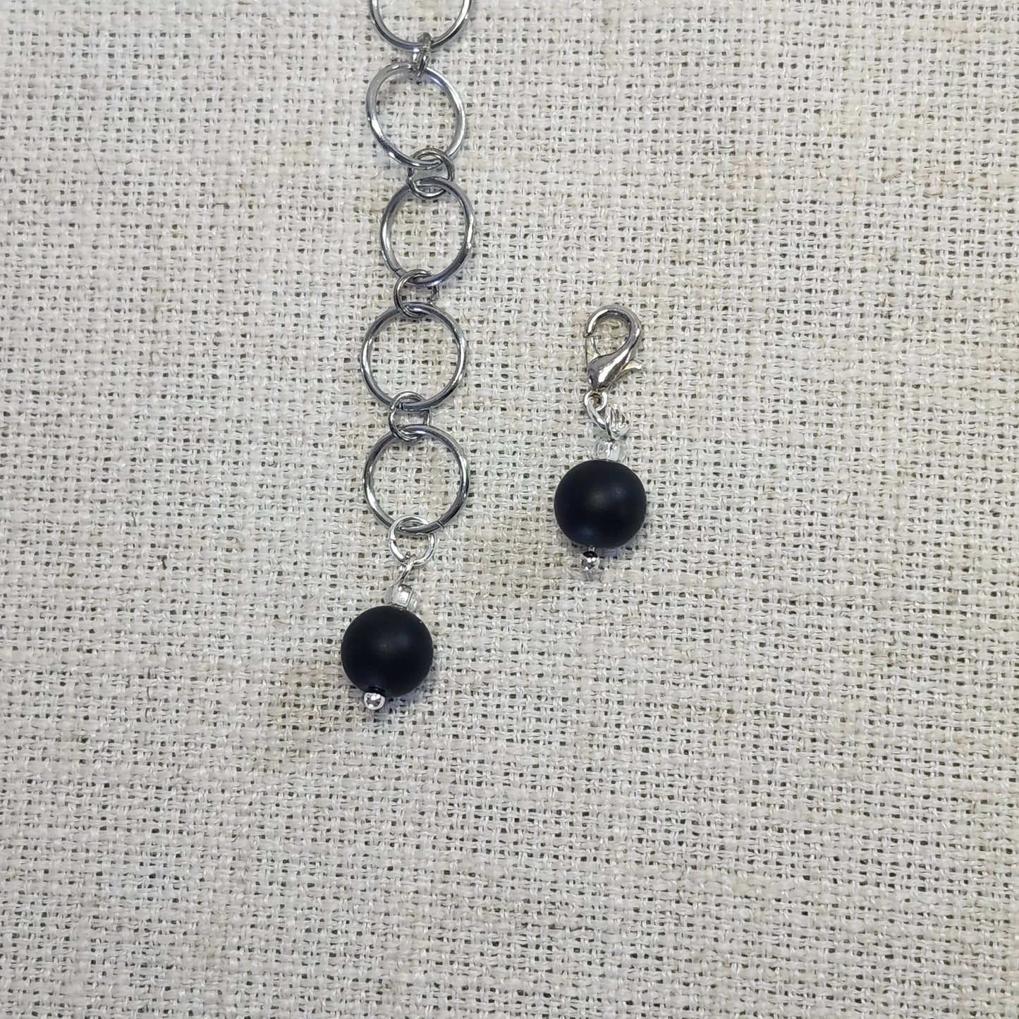 Compteur de rangs 10mm - Onyx noir mat
