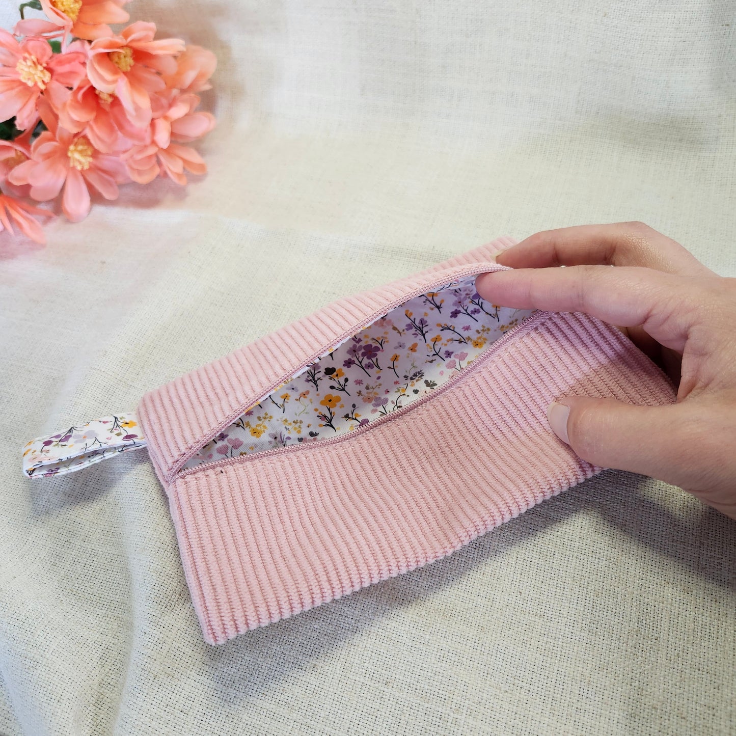 Velis Carnet - Velours rose