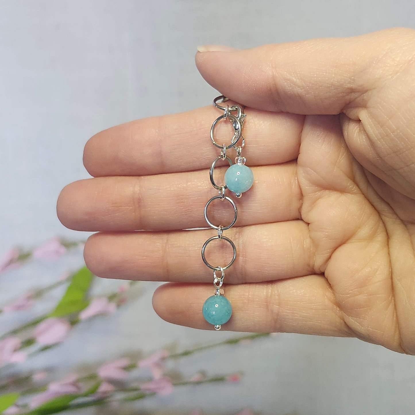 Compteur de rangs 10mm - Jade Mashan aqua