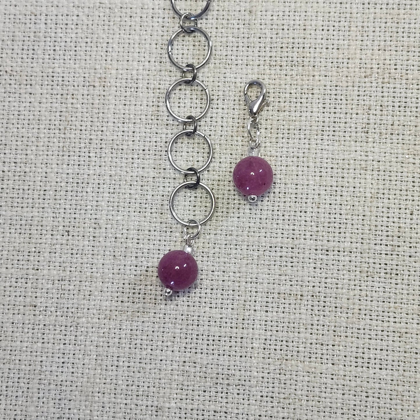 Compteur de rangs 10mm - Calcédoine fraise