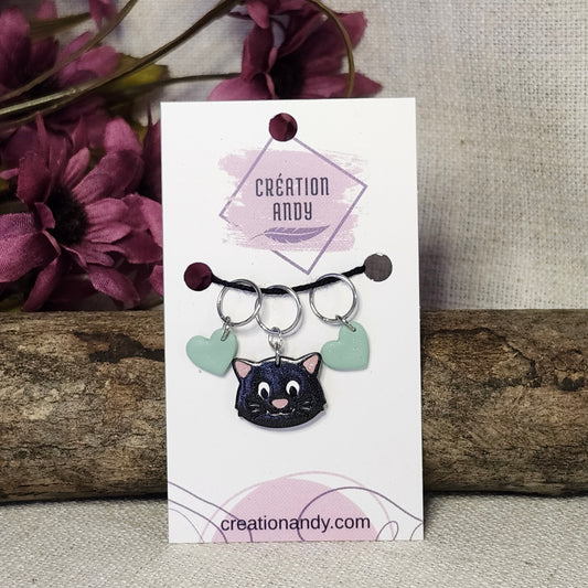 Tête de chat noir