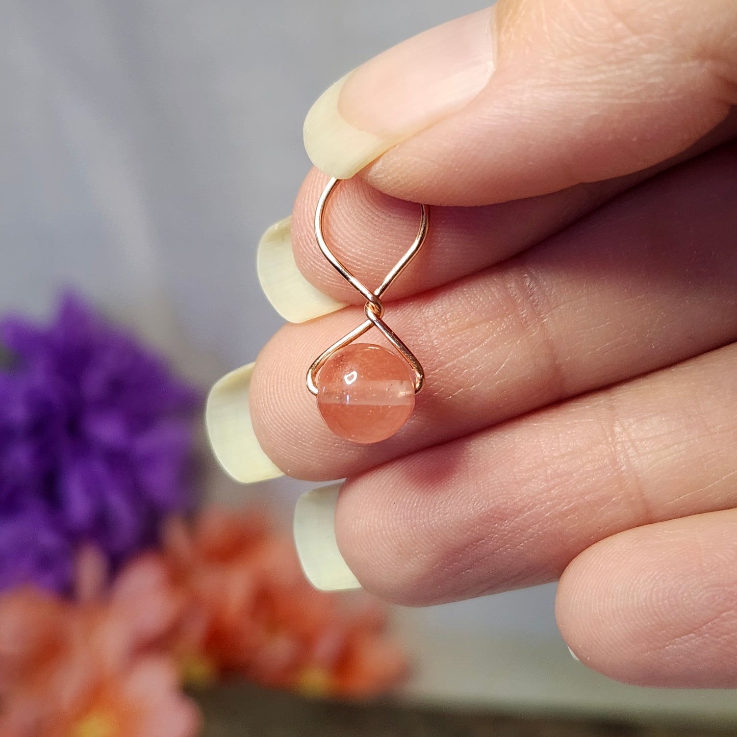 Orbe classique - Quartz rose et Aube