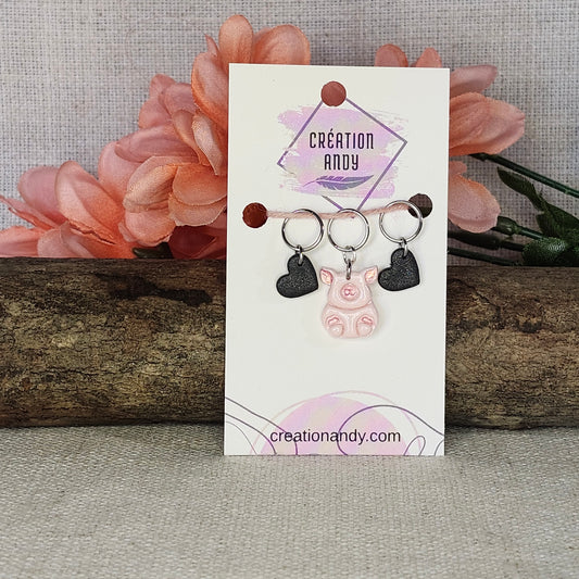 Cochon rose de face