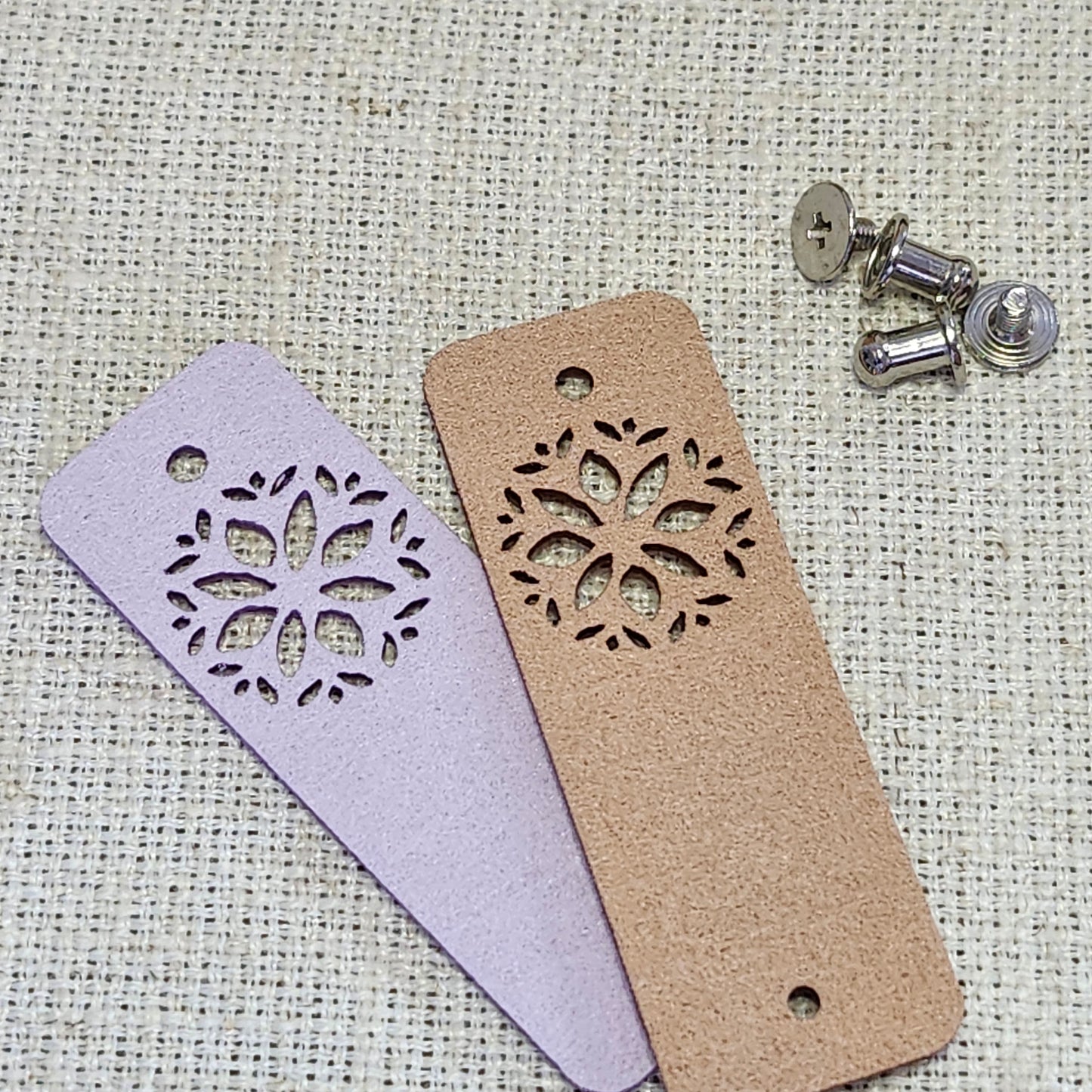 Étiquettes pour tricot - Lilas et orange